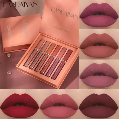 HANDAIYAN 6pcs Matte Liquid Lipstick Set 