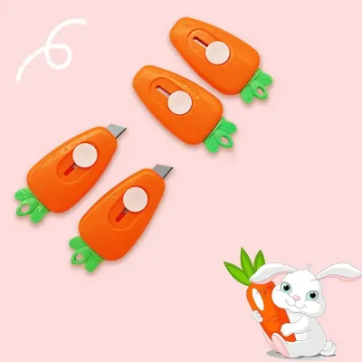 Mini Portable Carrot Shaped Utility Knife /Anti Cutter (2 Pc) 