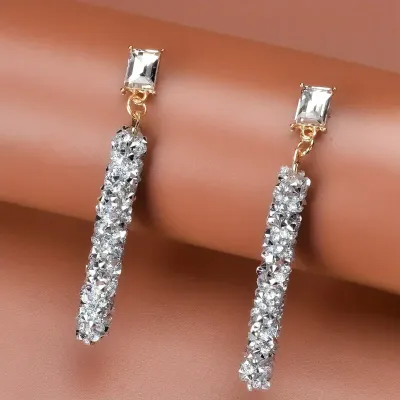 Sparkling Crystal Zircon Dangle Earring
