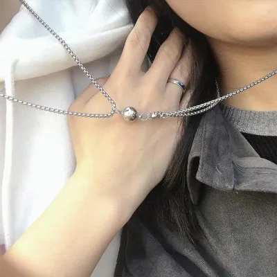 2 pcs Magnetic Couples Necklaces Pendent 