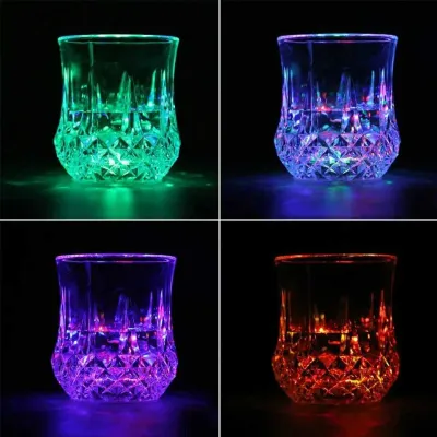 LED Automatic Flashing  Water Sensor Glass Cup 