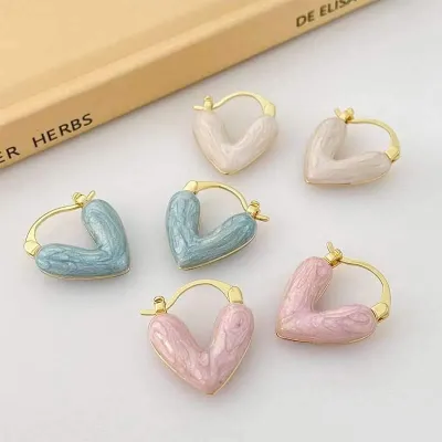 Trendy Heart Shaped Earrings 