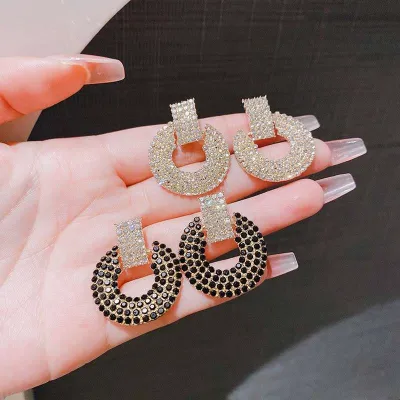 Diamond Cut Geometric Round Earrings 