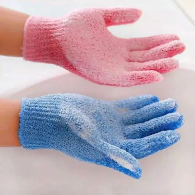 Exfoliating Bath Gloves Body Scrub Loofah Sponge (1 Pair) 