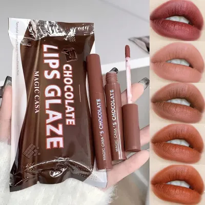 5 Pcs Chocolate Lip Glaze Lipstick Set