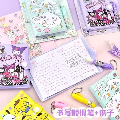 Mini Colourful Cartoons Notebook With Pen 