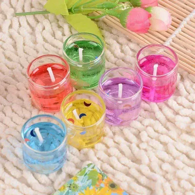 6 Pcs Gel Candle Light Set 