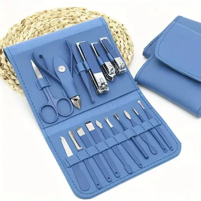 16 Pcs Professional Manicure & Pedicure Kit Set 