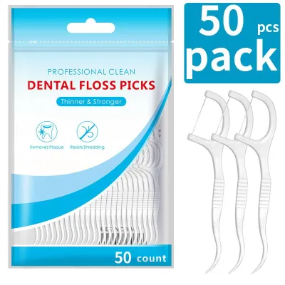50 Pcs  Dental  Floss Toothpick 