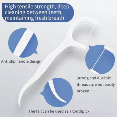 50 Pcs  Dental  Floss Toothpick 