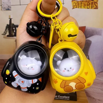 Kawaii Light System Backpack Shape Bear/Cat Keychain (1 Pc)