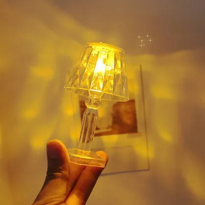 Crystal LED Acrylic Candles Lamp (1 Pc)