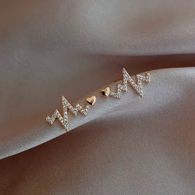 Cute Heartbeat Stud Earrings