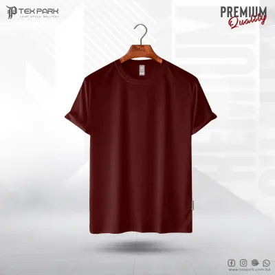 Maroon Color Premium Quality Half Sleeve T-shirt