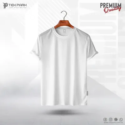 White Color Solid Premium Quality Half Sleeve T-shirt