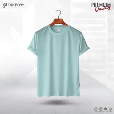  Mint Grey Premium Quality Half Sleeve T-shirt