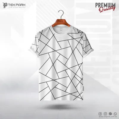  Premium Quality White Half Sleeve T-shirt- 