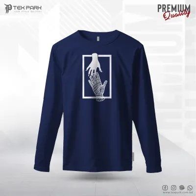 Handprint Fingers  Long Sleeve T-Shirt For Men