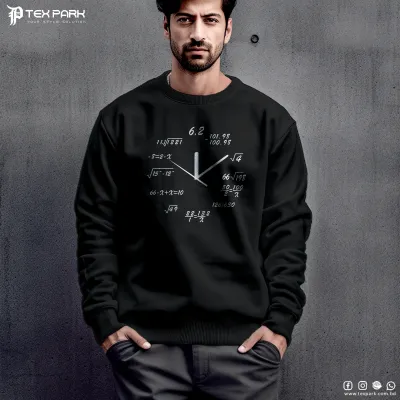 Clock Mathematics on Men's Sweatshirt