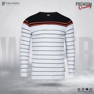 Orange & Black Premium Quality Long Sleeve T-Shirts 