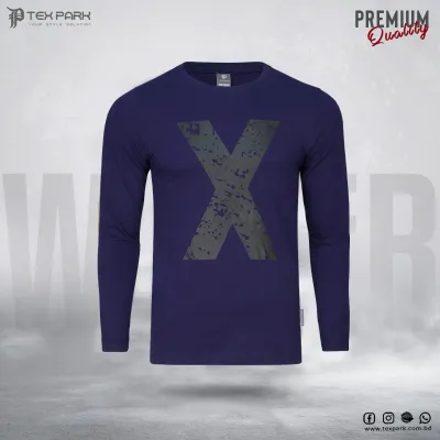 Navy Color Design Premium Quality Long Sleeve T-Shirts