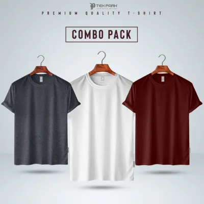 White Maroon Anther Combo T-shirt