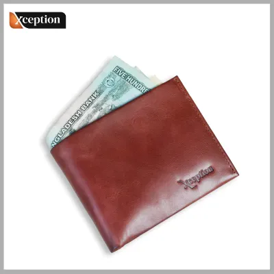 Genuine Oil Pull-Up Leather By-fold  Wallet 