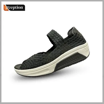 Women's flat shoes, lightweight, breathable, woven shoes