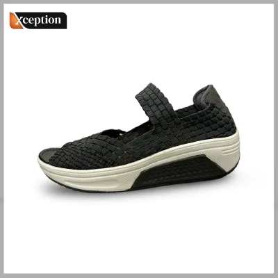 Women's flat shoes, lightweight, breathable, woven shoes