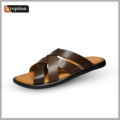 Oil Pull Up Wax Rich Spiffy Chocolate Genuine Bull leather Sandal