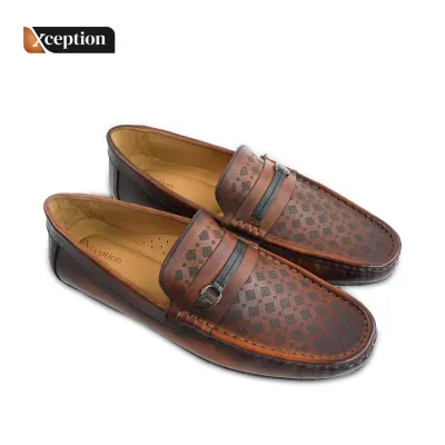 Premium Worthy Vegetable Tanned Genuine Bull Tan Leather True Moccasin Shoe