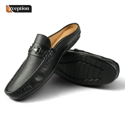 High Fastness Genuine Cow Full Grain Leather Moccasin Half Shoes