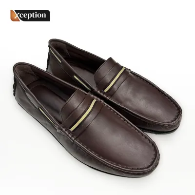 Super soft Full chrome premium Brown leather Moccasin Shoes