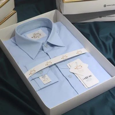 Powder Blue Cotton Shirt