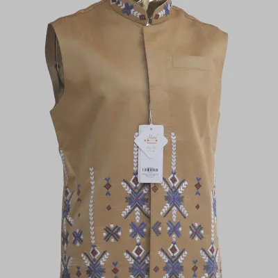 Golden Embroidered Waistcoat 