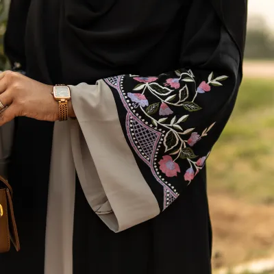 BLack Blossom Abaya