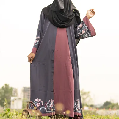 Smokey Floral Abaya