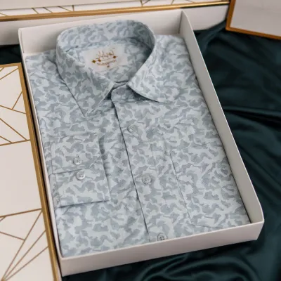Wild Teal Blue Print Shirt