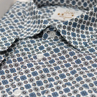 Quatrefoil Bloom print shirt