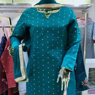 Silk Embroidered shalwar kameez