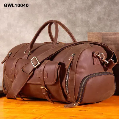 Cross-Border Crazy Horse Travel Bag