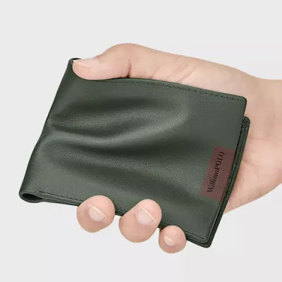 GENUINE LEATHER BIFOLD SHORT WALLET GB-WP1530Gr