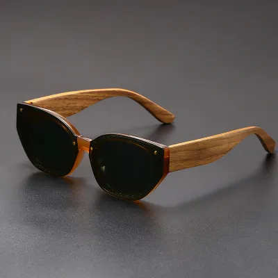 AMERICAN STYLE TRENDY BAMBOO LEG POLARISED FEMALE SUNGLASSES GB-JR63783Br