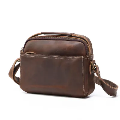 GENUINE LEATHER RETRO MESSENGER BAG GB-YL214C