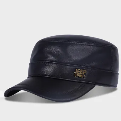 GENUINE LEATHER RETRO FLAT CAP GB-JS0663B