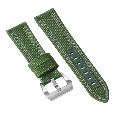 DOUBLE LAYER WOVEN CLOTH COWHIDE WATCH STRAP GB-WBF0055GrS