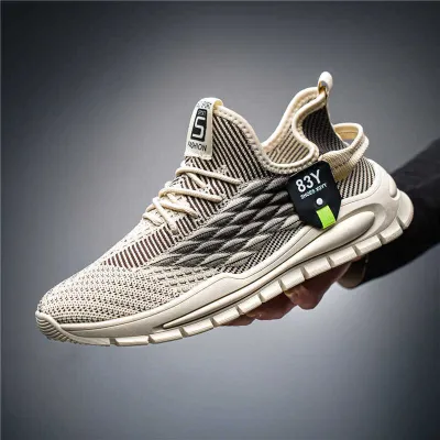 FLYING WOVEN BREATHABLE MESH CASUAL SHOE GB-0782