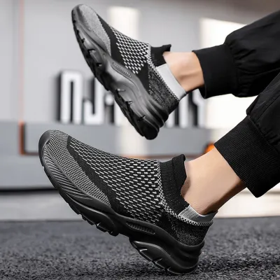 BREATHABLE MESH LAZY SLIP-ON RUNNING SHOES GB-0015