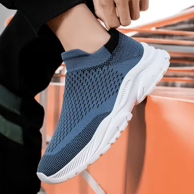 BREATHABLE MESH LAZY SLIP-ON RUNNING SHOES GB-0015