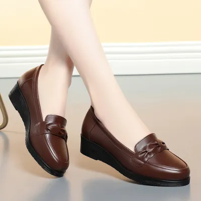 CASUAL FLAT BOTTOM LEATHER SHOE GB-2023